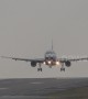 Bumpy landing! Storm Erik hits Leeds Bradford Airport forcing BA plane to abort landing