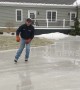 Who says the polar vortex isn't fun? Man skates on his frozen driveway