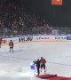 Hockey Game Guest Falls After Puck Drop