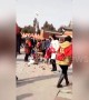 Chinese urban management officer violently smashes old vendor’s cart