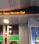 Cute Valentine's Day message on the train