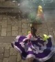Doggy Dances During Street Festival