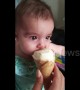 Hungry Aussie baby instantly calms down when eating ice-cream