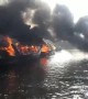 Fishing fleet completely destroyed in harbour fire in Indonesia