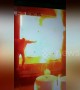 Worker nearly consumed by huge fire that bursts out of cotton yarn