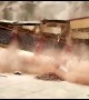 Corner of school building in northeast India completely collapses