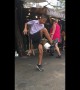 Thai boy shows off soccer skills with toilet roll street performance