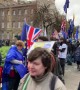 Brexit protesters congregate outside UK parliament as May deal rejected