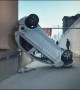 Drunk driver drives car off 13-foot-high road in Inner Mongolia