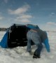 How to Get Wet While Ice Fishing in One Step