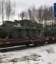 Train Transports Tons of Military Vehicles
