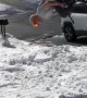 Skier Back Flips in the Front Yard