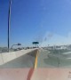 ‘This freaking sucks!’ US driver reacts to near miss with overtaking car on freeway
