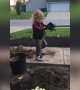 Funny Tot Boy Helps His Mom With Gardening