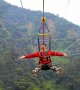 Tourists experience China's longest zip line in Guangdong