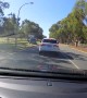 SUV Nearly Sideswipes Motorcyclist