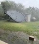 Powerful Storm Picks Up Trampoline