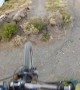 Mountain biker nearly lands on wandering sheep after getting airtime