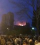 Crowd Sings Ave Maria as Notre Dame Burns