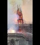 Moment Notre Dame's spire collapses during massive fire