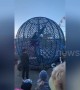 Highspeed 'Globe of Death' stunt sees 2 motorbike riders collide in Sydney