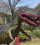 Dinosaur statue made of 3000 abandoned bike tyres at Chinese park