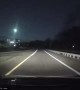 Highly visible meteor caught on dash cam