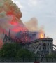 Notre Dame Spire Falling