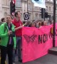 Extinction Rebellion activists block road in central London on the final day of protests