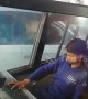 Cheeky monkey caught on camera stealing money from toll booth worker in northern India