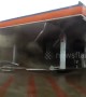 Dramatic moment Indian petrol station is engulfed in dust by cyclone winds