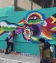 Artists cheer up red light district of Guatemala City with colourful creations