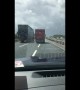 Royal Mail lorry seen dangerously and illegally using two lanes on the motorway