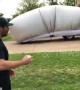 Texas man throws baseball at car 'tent' to prove it's hail-proof