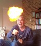 Science teacher blows-up hydrogen balloon in front of family