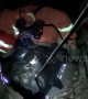 'Hee-haul him out!' Firefighters rescue 350kg donkey trapped in well