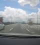 Car spins out of control when overtaking on Manila highway