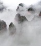 Spectacular drone footage of clouds in mountains in southern China