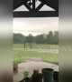 Oversized hailstones pour down on Oklahoma home