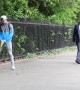 Lads trick the public with a simple fake urination prank, Dublin Ireland