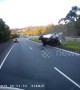 Flipping hell! Dashcam captures truck rolling into oncoming traffic in Australia
