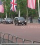 Empty streets greet Trump motorcade as it enters the Mall, central London