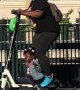 Lady on Scooter Loses Her Child
