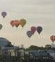 Fleet of hot air balloons rise above London for charity event