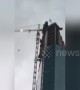 Strong winds see debris ripped from Dallas skyscraper under construction