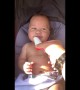 Breastmilk popsicle is a hit for teething baby on a hot day