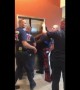 Hilarious video of firefighters rescuing police from elevator
