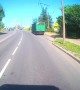 Truck Swerves to Avoid Hitting Absentminded Driver