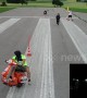 Daring scooter rider attempts blindfolded wheelie world record in Austria