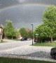 Rainbow Amidst the Hail